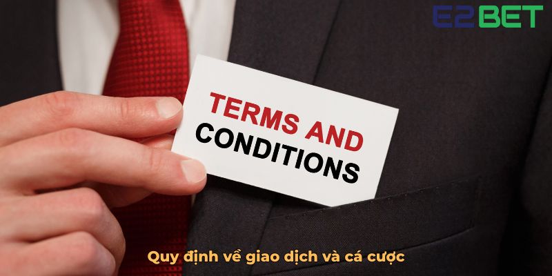 Quy định về giao dịch và cá cược