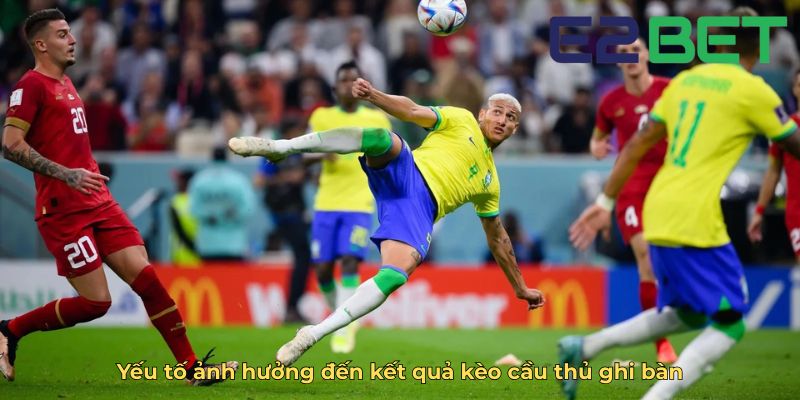 Yếu tố ảnh hưởng đến kết quả kèo cầu thủ ghi bàn